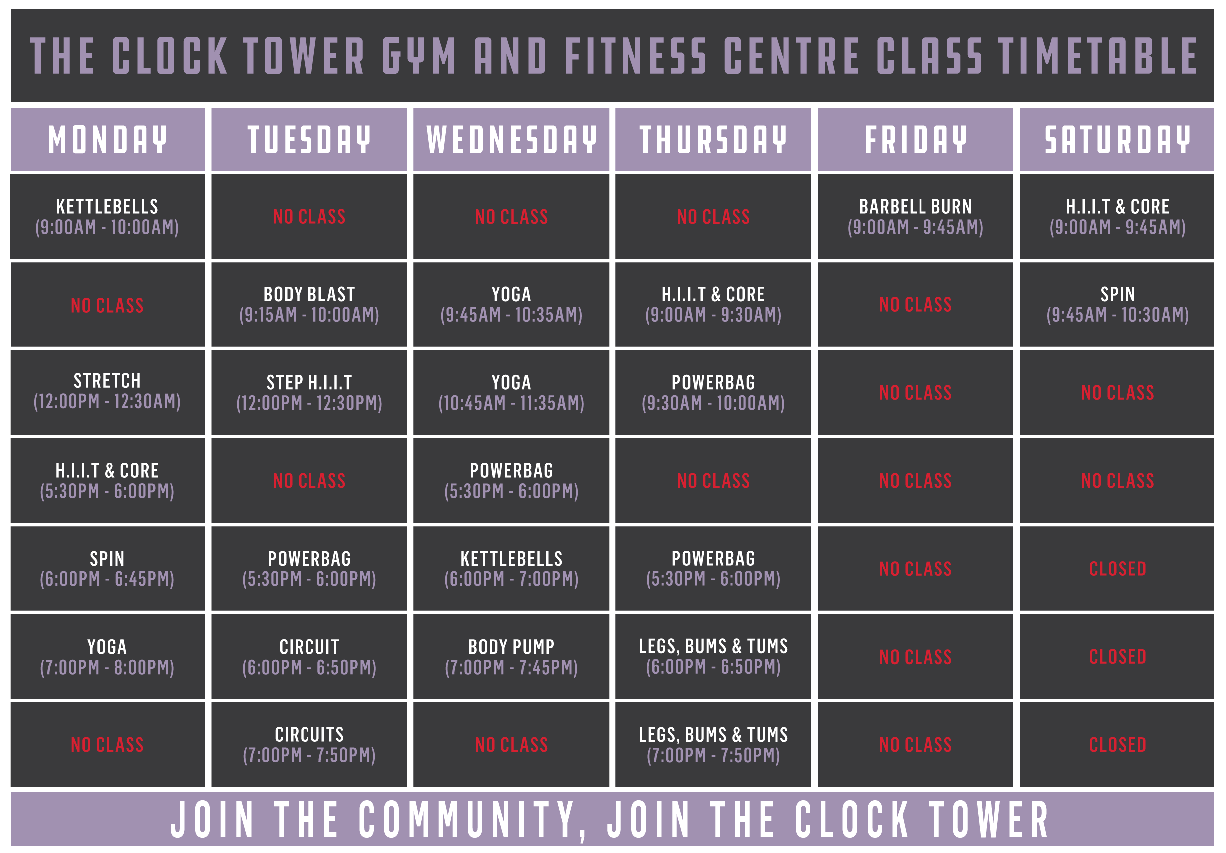 Yoga | Boxing | Zumba | The Clock Tower Gym